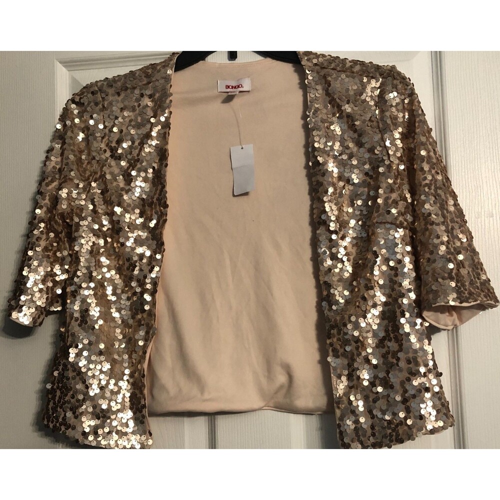 Women's Peach Sequence Cardigan Size Small NWT B1